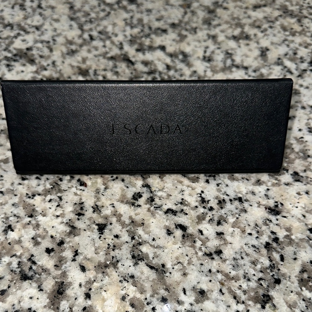 ESCADA Black Trifold Hard Eyeglass Sunglass Case
